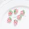 Lampwork Beads, 3D Strawberry, Pearl Pink, 15x11mm