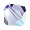 Preciosa® Crystal Beads, Czech Crystal, Bicone(451 69 302 Rondelle), 20410 200 Tanzanite AB, 3mm, Hole: 0.8mm