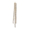 3 Rows Brass Crystal Rhinestone Cup Chain Big Pendants, Tassel Pendants, Light Gold, 66.5x6x2mm, Hole: 2mm