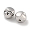 Brass Beads, Oval, Platinum, 6.5x5.5x5mm, Hole: 1.2mm
