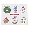6 Styles Christmas Paper Gift Tag Display Cards, Mixed Shapes, Mixed Color, 13x16x0.05cm, pattern: 45~52x30~47mm