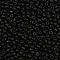 Frosted Opaque Glass Seed Beads, Round, Black, 3x1.5~3mm, Hole: 1mm, about 15000pcs/bag, 440~450g/bag