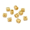 Alloy Hollow Pendant Beads, Barrel with Letter, Matte Gold Color, Letter.G, 6.5x5mm, Hole: 3.5mm
