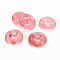 Cherry Quartz Glass Pendants, Donut/Pi Disc, 18x4.5~5.5mm, Hole: 5.5mm