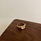 Brass Adjustable Cuff Rings, Heart Themes, Golden, Inner Diameter: 15~20mm