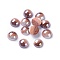 Opaque Glass Cabochons, Stripe Pattern, Half Round, Colorful, 5~5.5x3mm
