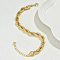 Iron Rope Chain Anklets for Women, Golden, 8-5/8 inch(220mm)