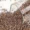 TOHO Round Seed Beads, Japanese Seed Beads, (740) Copper Lined Crystal, 15/0, 1.5mm, Hole: 0.7mm, about 3000pcs/10g