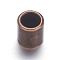 Tibetan Style Alloy Beads, Cadmium Free & Lead Free, Column, Red Copper Color, 9x8mm, Hole: 6mm