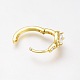 Серьги-кольца из латуни с микро-паве из фианита ZIRC-H102-08A-G-3