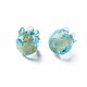 Ручная работа золотой фольги Lampwork бисер FOIL-T004-04B-2