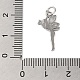 Подвески из латуни и прозрачного циркония с покрытием стойки KK-S372-12P-3