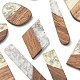 20шт 10 стиля подвески из прозрачной смолы и орехового дерева RESI-YW0001-30-2