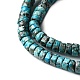 Синтетические серебряные нити бирюзовых бусин G-L617-F03-2x4mm-4