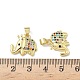 Латунные микро проложить кубического циркония подвески KK-H079-01G-3
