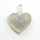 Сердце ручной работы Lampwork подвески LAMP-L028-07-3