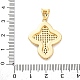 Латунные микро проложить кубического циркония подвески KK-S510-48G-04-3