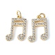 Латунные микропаве прозрачные подвески с фианитом KK-H449-85C-G-RS-1