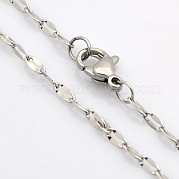Ожерелья из нержавеющей стали 304 с цепочкой из плетеного кабеля STAS-O050-04P