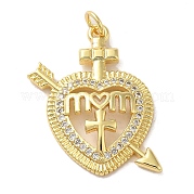 Подвески из латуни с микро паве ко Дню матери FIND-Z041-20H
