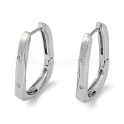 Серьги-кольца из прозрачного кубического циркония EJEW-L292-015P