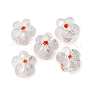 Ручная серебряная фольга стеклянные бусины Lampwork FOIL-T001-02M