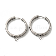 Фурнитура для сережек-колец huggie hoop из нержавеющей стали 201 STAS-A167-01W-P
