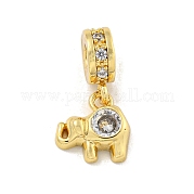 Латунные микропаве прозрачные подвески с фианитом KK-U007-02G-06