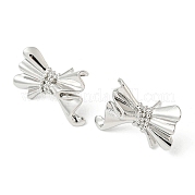 Серьги-гвоздики из латуни с бантом EJEW-F331-31P