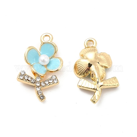 Rhinestone сплава эмали подвески ENAM-K020-02D-1