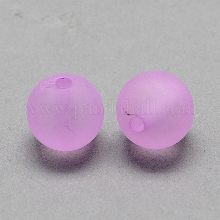 Прозрачные акриловый шар бисером FACR-R021-6mm-08-1