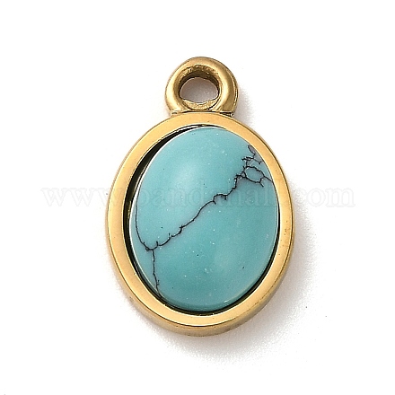 Синтетические бирюзовые подвески STAS-R009-04G-07-1