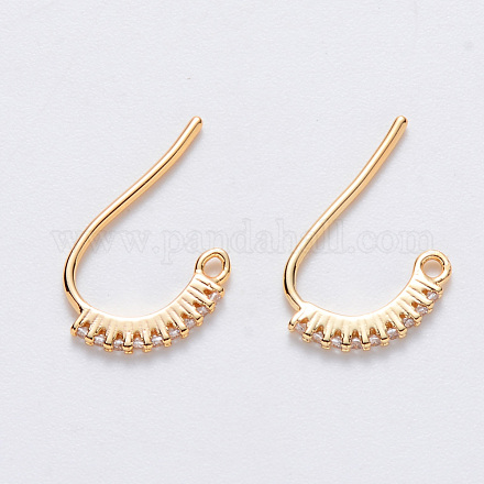Латунные серьги-гвоздики из циркония KK-T049-12G-NF-1