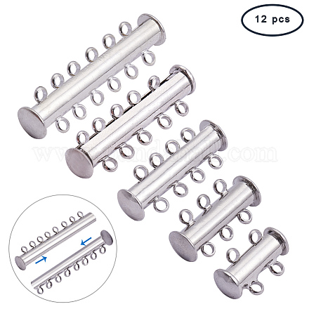 Латунные магнитного слайд замок застежки KK-PH0034-55-1