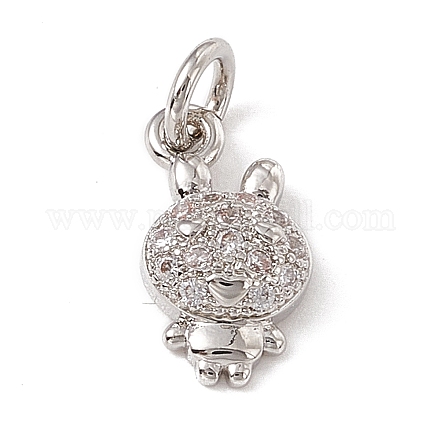 Латунные микро проложить кубического циркония подвески ZIRC-F132-78P-1