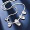 304 Stainless Steel Oval Bib Necklaces, Stainless Steel Color, 16.54 inch(42cm)
