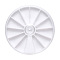 Plastic Bead Containers, Jewelry Box for Nail Art Decoration, Flat Round, White, 82x10mm