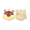 Alloy Enamel Pendants, Golden, Fox Charm, Dark Red, 23.5x22x1.5mm, Hole: 2mm