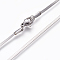 Non-Tarnish 304 Stainless Steel Herringbone Chain Necklaces, with Lobster Claw Clasps, Stainless Steel Color, 23.6 inch(60cm)