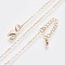 Long-Lasting Plated Brass Heart Link Chains Necklaces, with Lobster Claw Clasp, Nickel Free, Real 18K Gold Plated, 18.1 inch (46cm), 2mm, Heart Link: 3x2x0.7mm