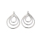 Brass Open Back Bezel Pendants, Nickel Free, for DIY UV Resin, Teardrop, Real Platinum Plated, 23x17x1.5mm, Hole: 1.4mm