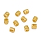 Alloy Hollow Pendant Beads, Barrel with Letter, Matte Gold Color, Letter.M, 6.5x5mm, Hole: 3.5mm
