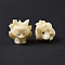 Opaque Epoxy Resin Beads, Fox, Lemon Chiffon, 14x14x12.5mm, Hole: 1.5mm