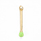 Brass Enamel Pendants, with Jump Ring, Cadmium Free & Nickel Free & Lead Free, Match, Real 16K Gold Plated, Lawn Green, 30x4.5mm, Jump Ring: 5x1mm, 3mm inner diameter