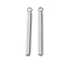 304 Stainless Steel Pendants, Rectangle/Bar Charms, Anti-Tarnish, Stainless Steel Color, 22x2x2mm, Hole: 1.5mm
