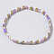 Bohemian Style Glass Seed Beaded Stretch Bracelets for Women Men, Rectangle, Lilac
