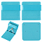 3Pcs Rectangle Velvet Envelope Packing Pouches, Jewelry Storage Gift Bags for Earrings, Rings, Bracelets, Light Sea Green, 8.8x9.1x0.5cm