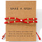 Handmade Glass Rondelle Beaded Multi-layered Braided Bead Bracelets, Enamel Evil Eye Jewelry for Men Women, with Greeting Card, Inner Diameter: 11 inch(28cm)