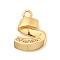 Brass Micro Pave Cubic Zirconia Charms, Nickel Free, Real 18K Gold Plated, Letter S, 13.5x10.5x3mm, Hole: 1.5mm