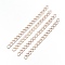Ion Plating(IP) 304 Stainless Steel Curb Chains Extender, Rose Gold, 22~25mm, Link: 3x1.6x0.4mm